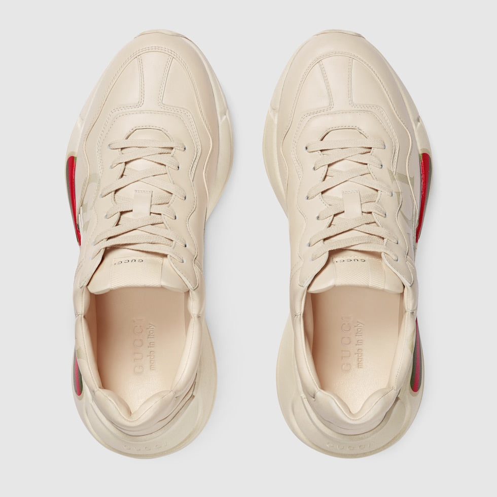 BASKETS EN CUIR RHYTON AVEC LOGO GUCCI POUR HOMME - #1