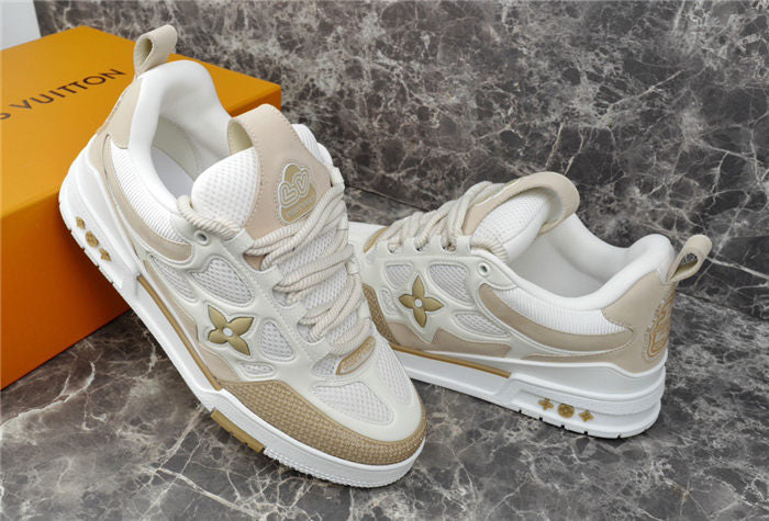 LOUIS VUITTON SKATE SNEAKER BEIGE BLANC