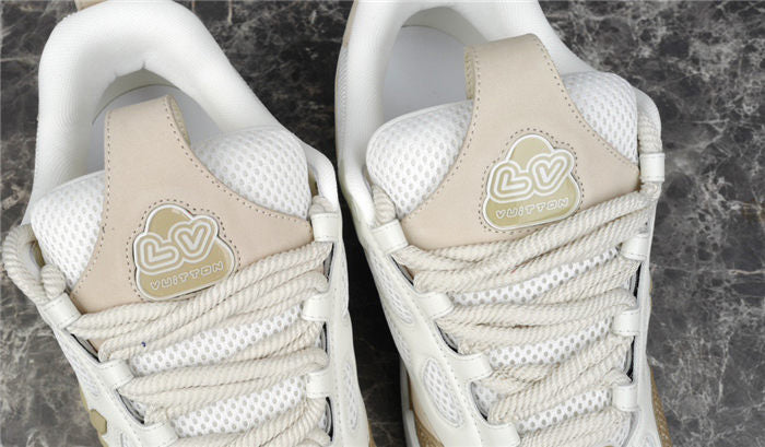 LOUIS VUITTON SKATE SNEAKER BEIGE BLANC
