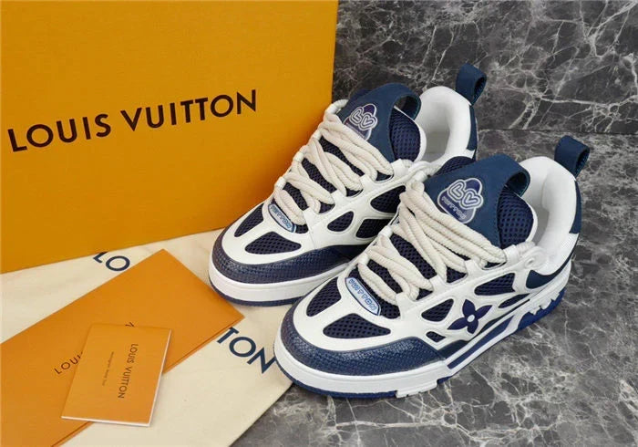 LOUIS VUITTON SKATE SNEAKER MARINE ET BLANC
