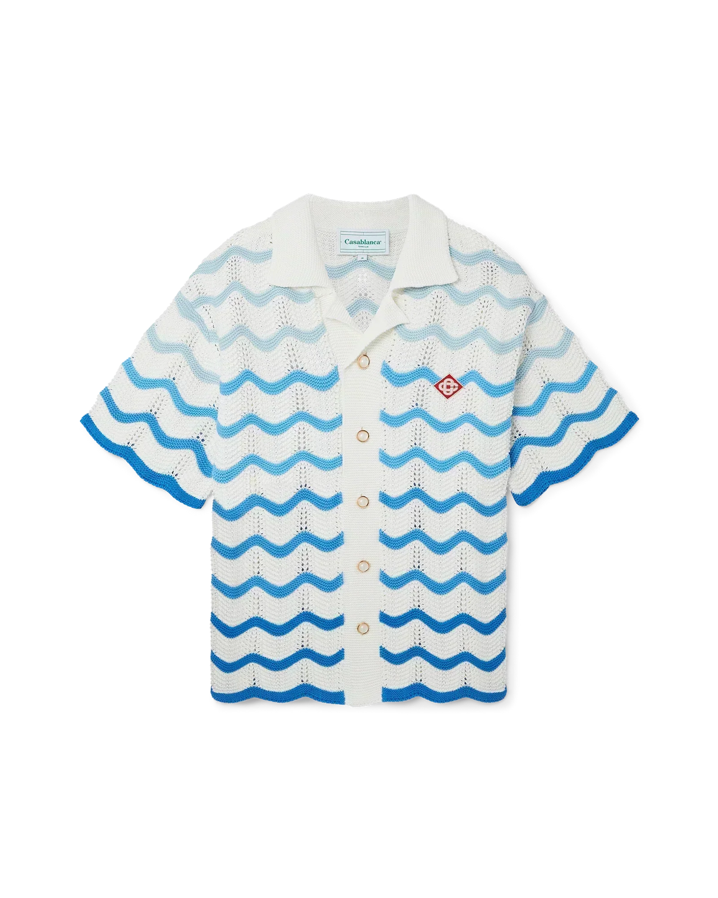 Wavy Gradient Crochet Shirt - casablanca (2)
