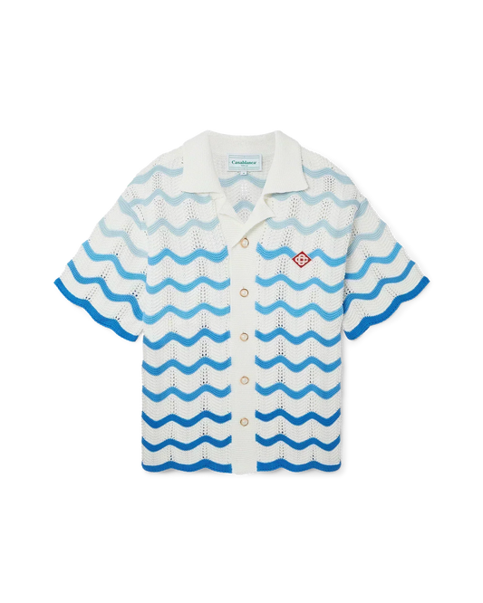 Wavy Gradient Crochet Shirt - casablanca (2)