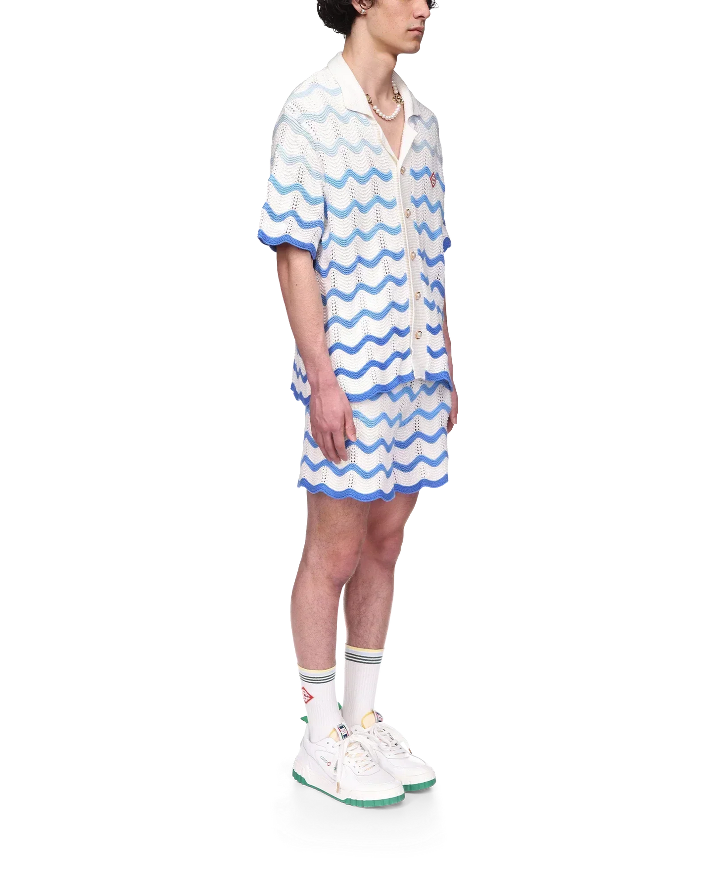 Wavy Gradient Crochet Shirt - casablanca (2)