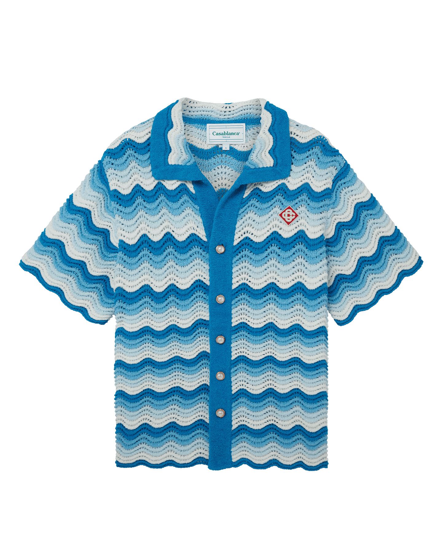 Wavy Gradient Crochet Shirt - casablanca (3)